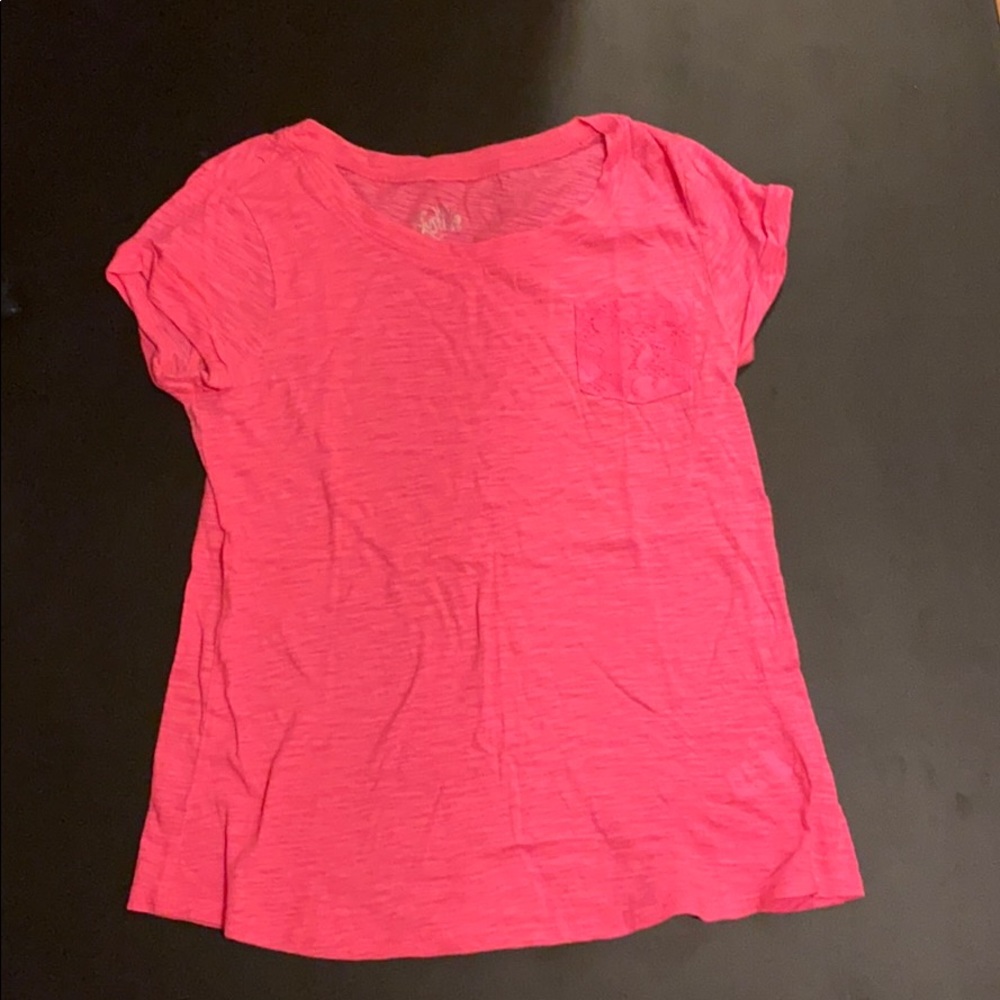 Neon pink Justice t-shirt